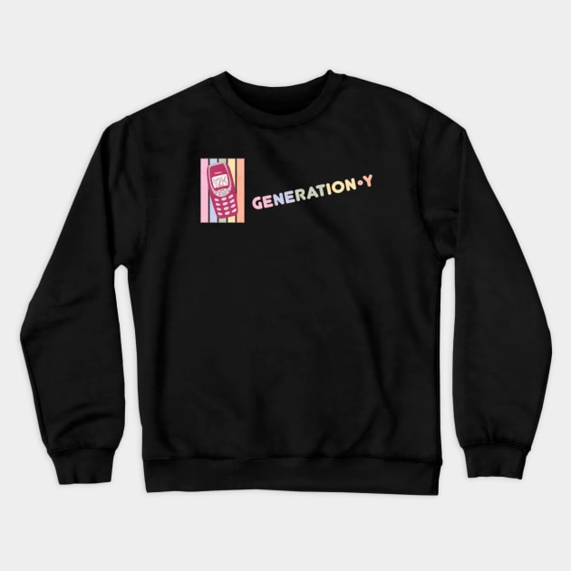 Millennial Generation Y • Mobile Phone Crewneck Sweatshirt by The MKE Rhine Maiden